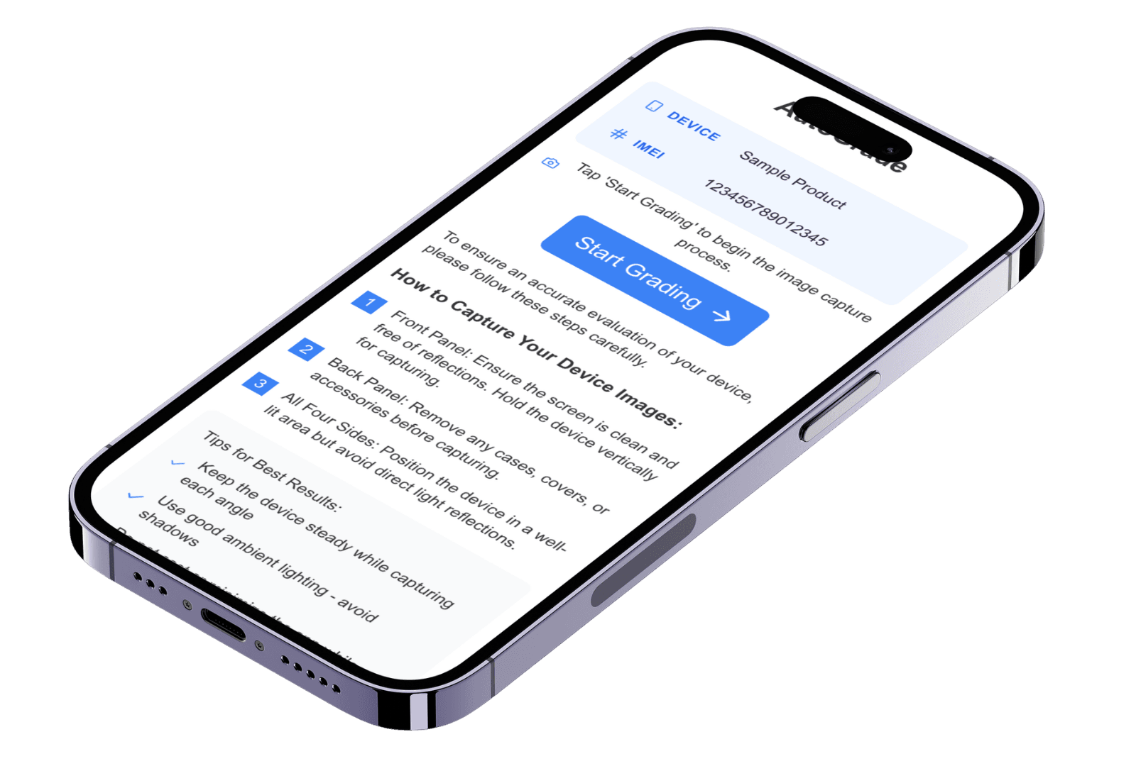 Upvalue CrackValue screen damage assessment for phone trade-in pricing